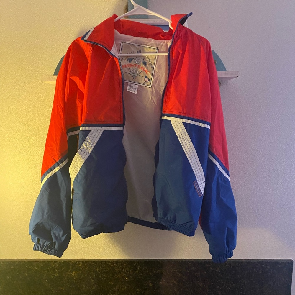vintage 1990's mighty mac color block windbreaker